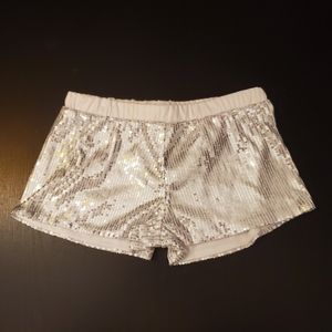 Silver Sequin Boyshorts, size M-L